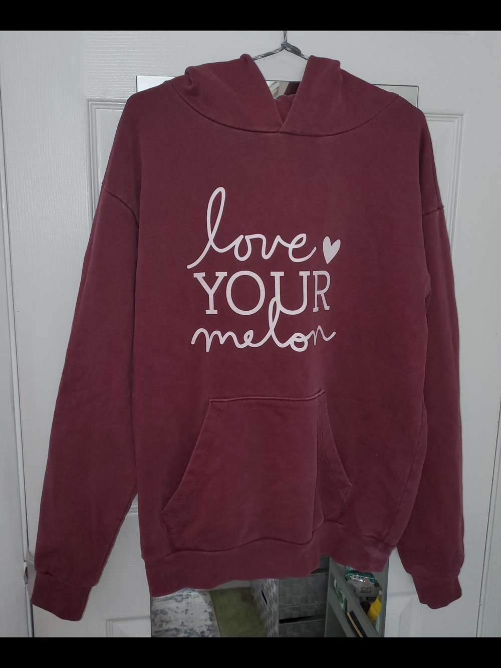 Love Your Melon Script Hoodie - Maroon